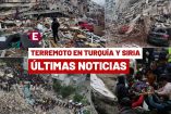 Collage de escombros y daños por terremoto en Turquía