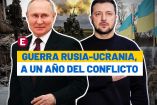 Vladimir Putin, Volodimir Zelenski y fotos de la guerra en Ucrania