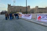 Manifestantes en el Zócalo de la CDMX