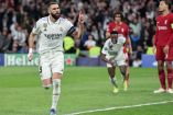 Karim Benzema celebrando el gol.