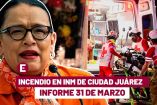 Rosa Icela Rodríguez y paramédicos en una ambulancia