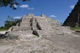 Pirámide del sitio maya Moral-Reforma