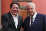 Mario Delgado con AMLO