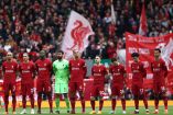 Jugadores del Liverpool en su partido ante Brentford 6 de mayo de 2023