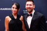Antonela Rocuzzo y Lionel Messi en los Premios Laureus 2023