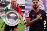 Santiago Giménez celebra campeonato con Feyenoord, 'Tecatito' gol con Sevilla.