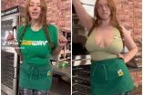 guapa vendedora de Subway