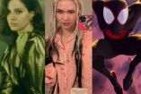 Lana del Rey con vestido, Grimes tomando selfie y Spider-Man de Miles Morales