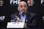 Comisionado Presidente de la Femexfut durante conferencia de prensa.