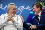 El gobernador Rubén Rocha Moya y Germán Lizárraga