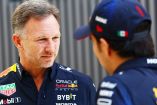Christian Horner junto a Sergio Pérez de quien se dijo frustrado