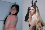 La Mis Etzane con una foto de conejita de Playboy
