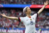 Megan Rapinoe en partido de la Selección de Estados Unidos.