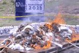 Primer proceso de incineración de narcóticos 2023.