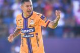 'Cata' Domínguez anota y celebra en partido de Atlético de San Luis.