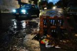 Baches e inundaciones afectan calles de la alcaldía Tlalpan.