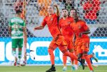 Houston Dynamo celebrando su segundo gol.