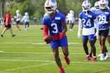 Damar Hamlin entrenando con Bills.