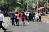 Bloqueo en calle por parte de manifestantes