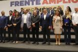 Los líderes del PAN, PRI y PRD que integran el Frente Amplio por México