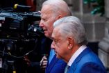 Joe Biden y Andrés Manuel López Obrador en Palacio Nacional