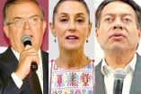 Marcelo Ebrard, Claudia Sheinbaum y Mario Delgado.