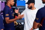 Neymar con Mbappé