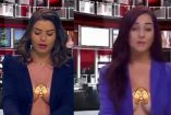 Presentadoras de noticias con poca ropa. 