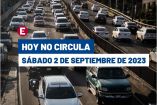Hoy No Circula del 2 de septiembre del 2023.