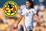 Alex Morgan jugando con Estados Unidos.