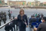 Oksana Dramaretska asistió al Desfile Cívico Militar en Ciudad de México