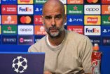 Pep Guardiola en conferencia de prensa.