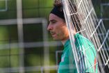 Guillermo Ochoa durante entrenamiento de la Selección Mexicana.