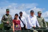 López Obrador y Mara Lezama recorren obras en Quintana Roo. 
