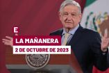 Mañanera hoy de AMLO en vivo | 2 de octubre de 2023
