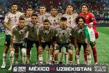 Jugadores de la Selección Mexicana en partido amistoso jugado en Estados Unidos.