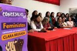 Diputadas y activistas apoyan a Clara Brugada. 