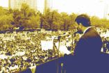  Francisco Barnés de Castro, quien fue rector entre 1997 y 1999, habla a la comunidad estudiantil. Fotos: Archivo Histórico Excélsior