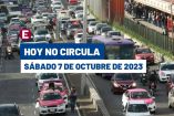 Hoy No Circula del 7 de octubre del 2023.