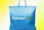 Bolsa para guardar abarrotes con el logo de Walmart.