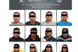 Detuvieron a 12 personas que, al parecer conforman un grupo delictivo dedicado al robo a casa habitación con violencia, tanto en municipios mexiquenses como en el estado de Querétaro.