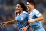 Luis Suárez y Edinson Cavani con Selección de Uruguay.