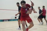 César Salazar y Leonel Cárdenas en partido por el Oro en Squash.