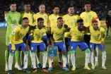 Selección de Brasil formada para un partido.