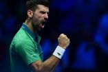 Djokovic celebra su boleto a la final ante Carlos Alcaraz.