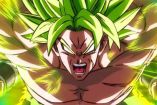 Broly en supersaiyajin gritando con ojos blancos