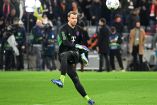 Manuel Neuer en un calentamiento del Bayern Múnich.