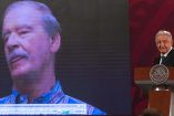 Vicente Fox en la pantalla de la mañanera de Andrés Manuel López Obrador