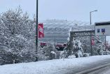 Estadio Allianz Arena cubierto de nieve