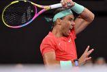 Rafael Nadal en partido de Primera Ronda de Brisbane 2024.